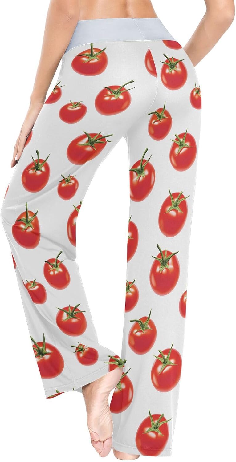 senya Womens Pajama Pants Lemon Leave Pattern Sleep Pants Lounge Bottoms