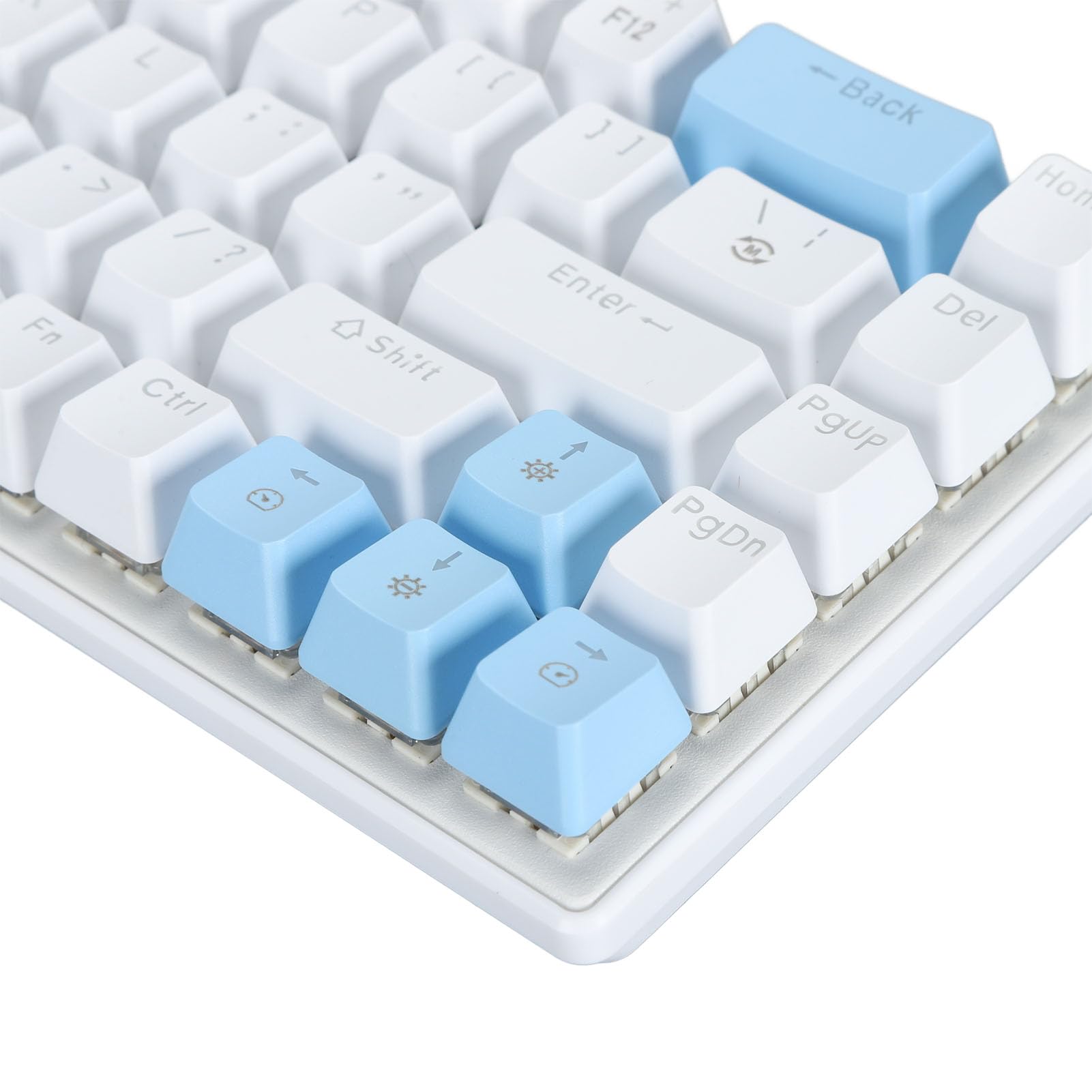 KIMISS Alta Compatibilidad 61 Teclas Mecánicas Interruptores Azul Interruptores BT5.0 USB C RGB Teclado de Juego de Retroiluminación para Teléfonos Inteligentes Capatales de Juegos de Alto (#1)