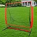 BBBuy 5' X 5 ' Portable Baseball Net Softball Outdoor Sports Training Net w/Carry Bag,Metal Frame Ground Stakes, for Batting Hitting and Pitching Practice for All Skill Levels
