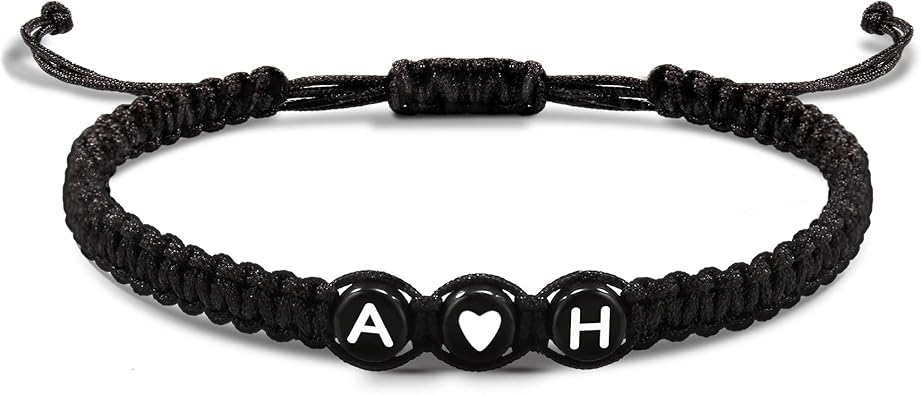 Initial Bracelets for Women Men's Bracelets Gifts for Girlfriend Boyfriend Letter Bracelets I Love You Gifts for Her Him Best Friend Birthday Gift Christmas Jewelry