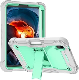 MAKEIT Case for iPad Mini 6, 2021 New iPad Mini 6th Generation Case with Pencil Holder, Heavy Duty Shockproof Full Body Protective Case with Stand for iPad Mini 6th 8.3 inch