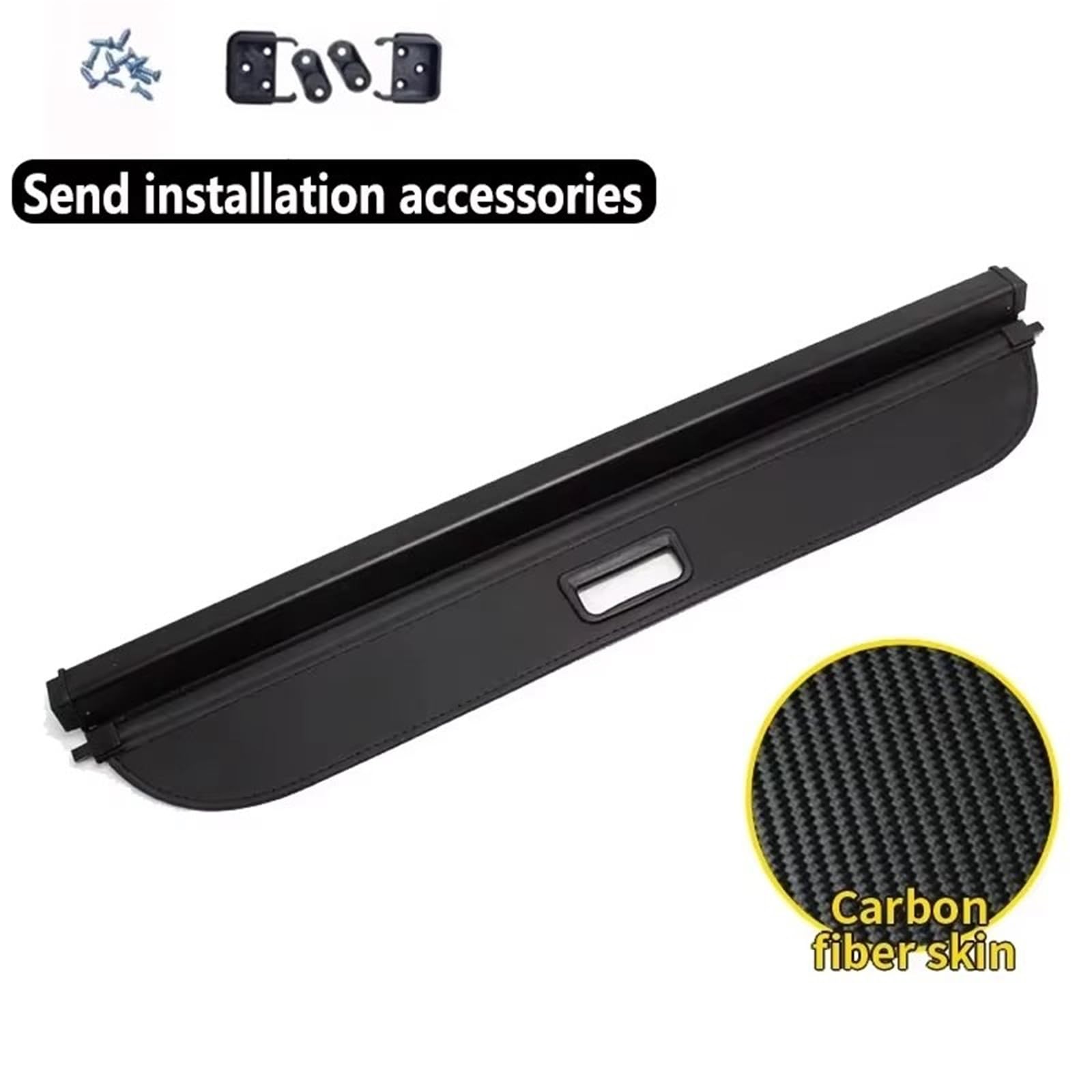 Auto Laderaumabdeckung Für Toyota Für CHR AX20 MK2 2023 2024 2025 Auto Stamm Vorhang Auto Zurück Speicher Hinten Rack Partition Shelter hintere Kofferraumabdeckung(Carbon Fiber Skin)