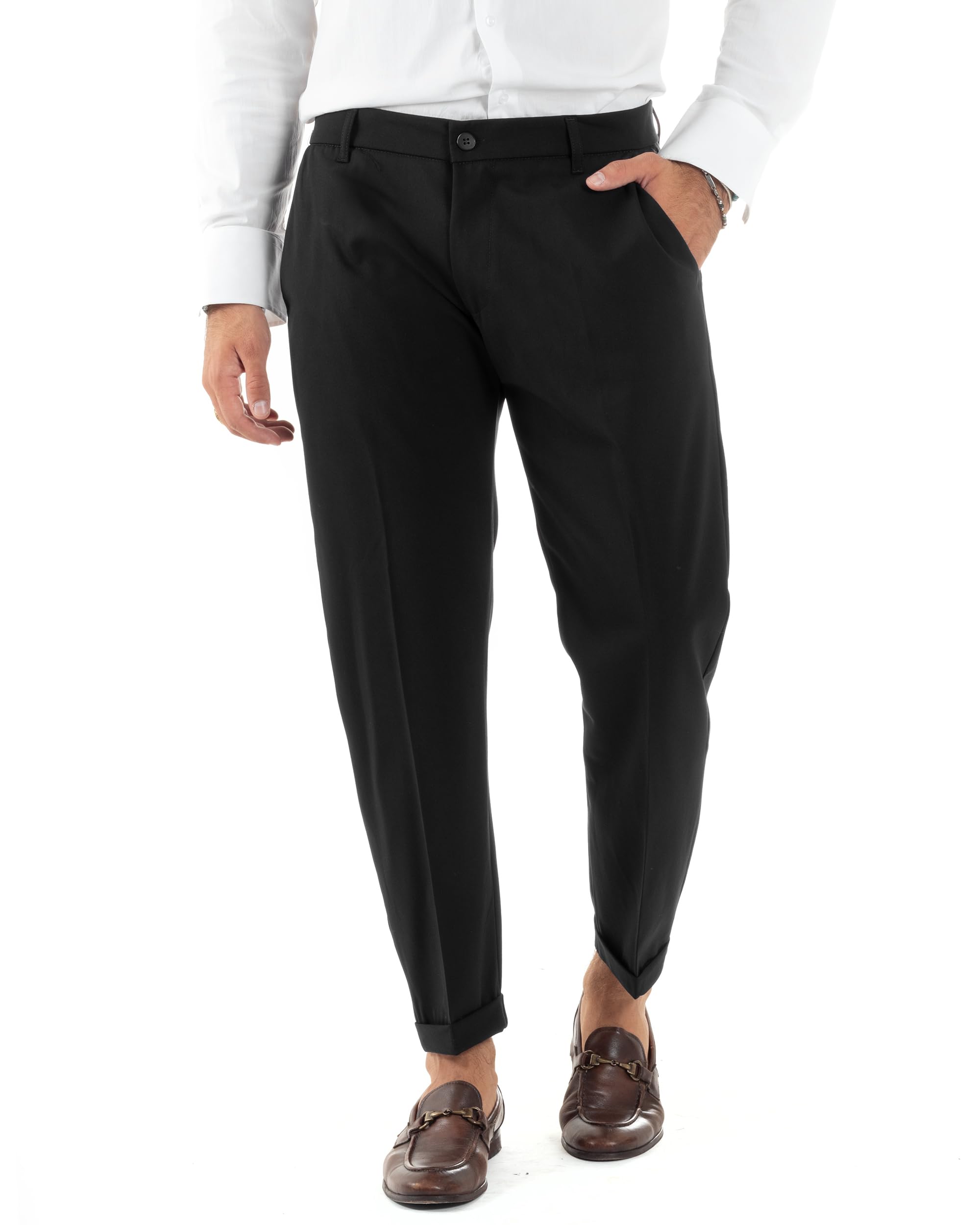 Abito Uomo Monopetto Vestito Viscosa Completo Giacca Pantaloni Elegante Casual Slim Fit Tinta Unita Vari Colori