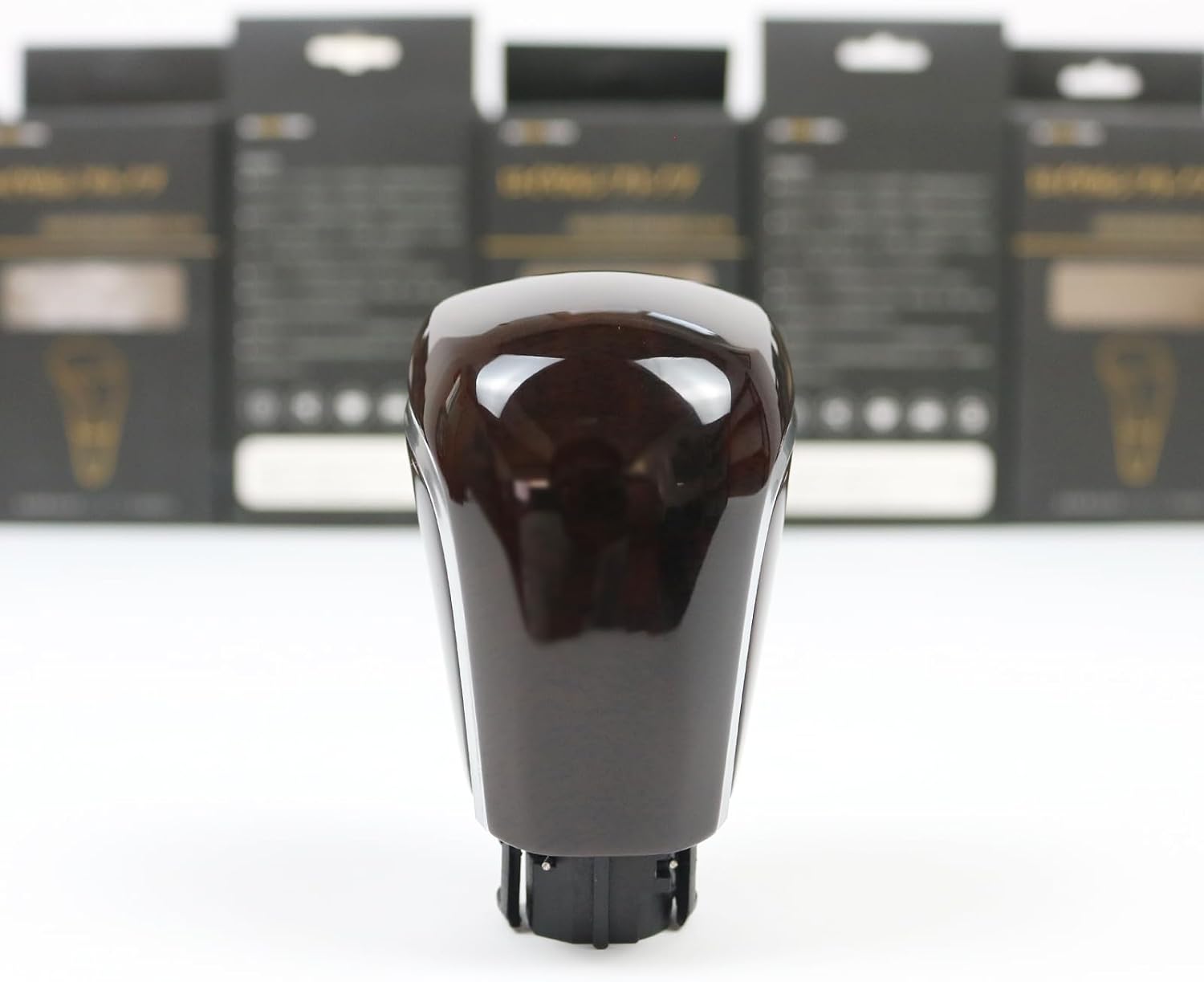 Automatic Car Gear Shift Knob for Toyota Camry 2018-2026 Corolla 2020-2026 Corolla Cross 2022-2026 Avalon 2019-2022 Yaris 2021-2025 (Full Wood/Silver Trim)