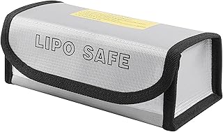 バッテリー リポガード 防爆バッグ 銀色 リポバッテリー 保護 袋 チャージ プロテクション 難燃性バッグ 耐熱 耐火 防爆 防水 防炎 バッテリー用収納ケース (A)