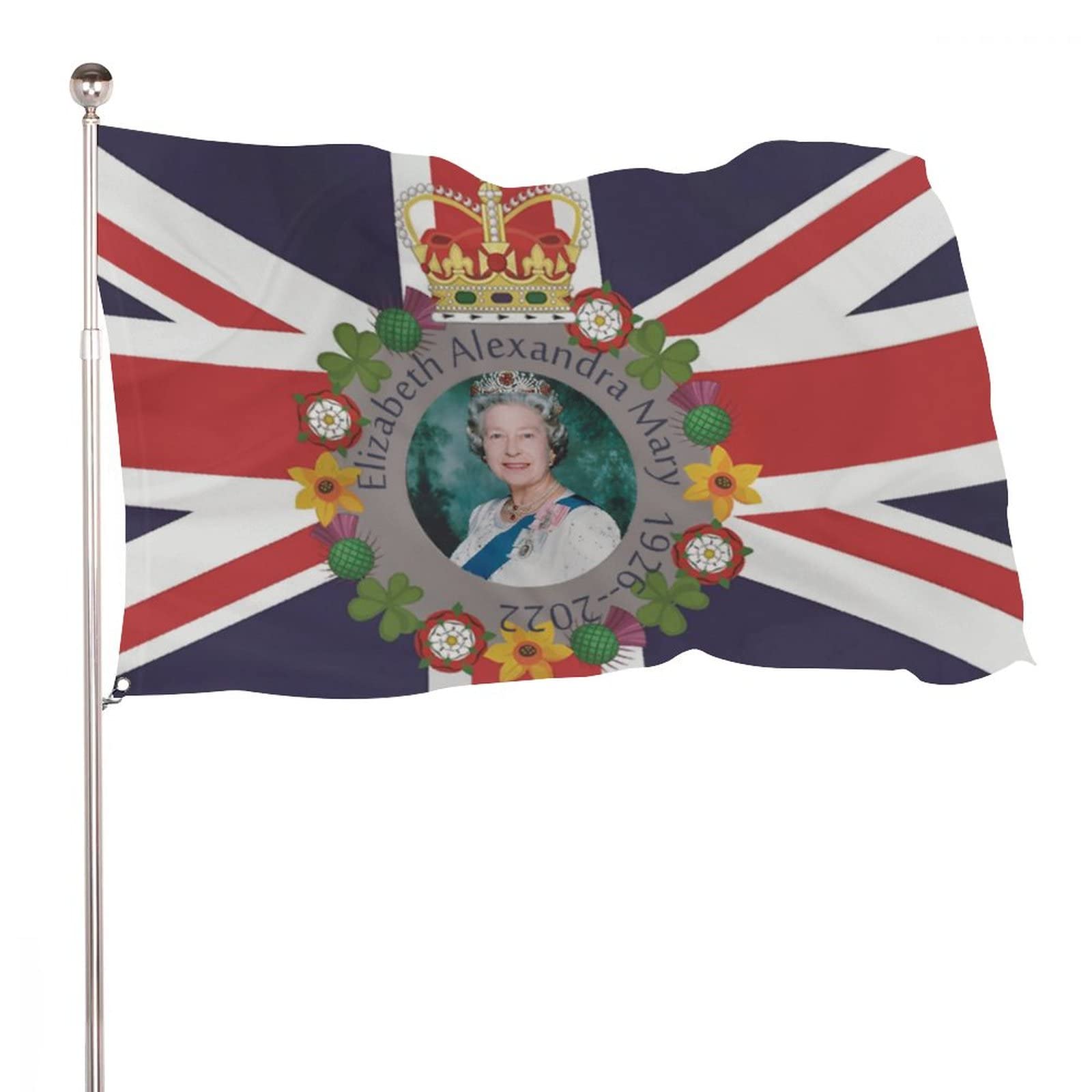 Her Majesty’s Flag — Flag In Honour Of The Queen — Queen Elizabeth Flag 1926-2022 (One Size)