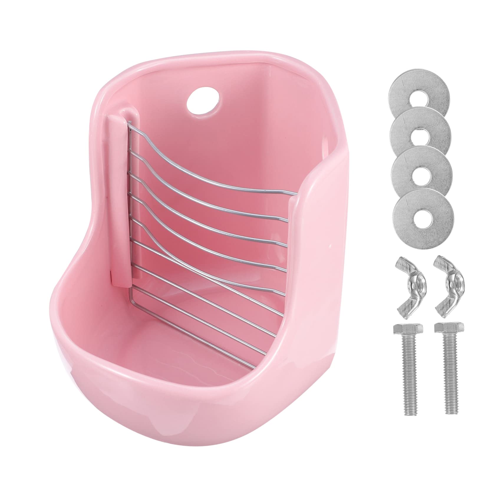 Mangiatore Ceramico per Piccoli Animali Supporto Fieno Regolabile per Conigli Cavie Cincillà