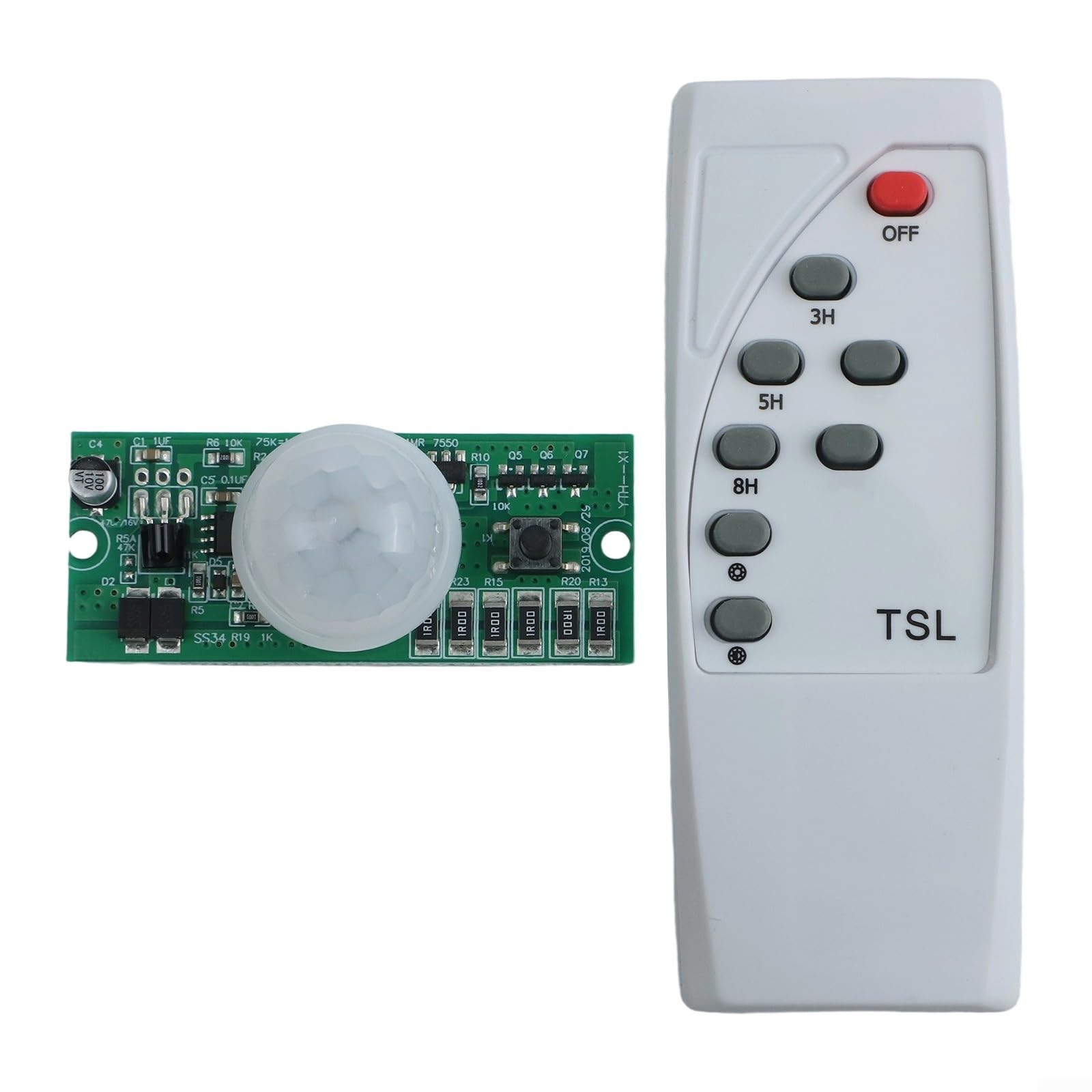 Yuanpgky Circuito solare dell'iluminazione stradale con telecomando per batterie al litio 3.2V/3.7V, Ingresso pannello solare 5V-6V, Potenza di uscita del LED 10W, Materiale in fibra di vetro per
