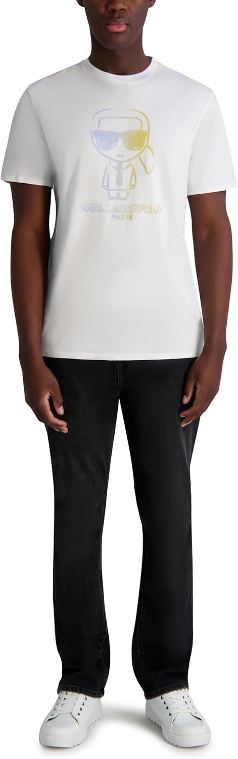 Karl Lagerfeld Mens Short Sleeve Crewneck Pastel Karl Graphic T-Shirt - Image 2