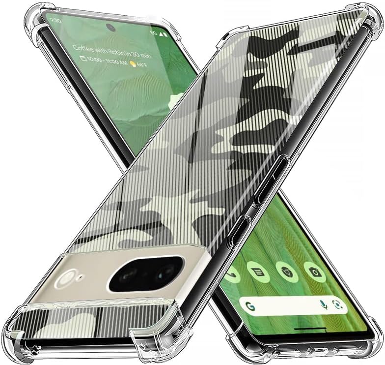 ALLNEWELOOKFor Google Pixel 7 Case, Full Protection, Case Friendly, Bubble Free, Silicone Transparent Camouflage Soft TPU Cover Clear (Camouflage For 7)