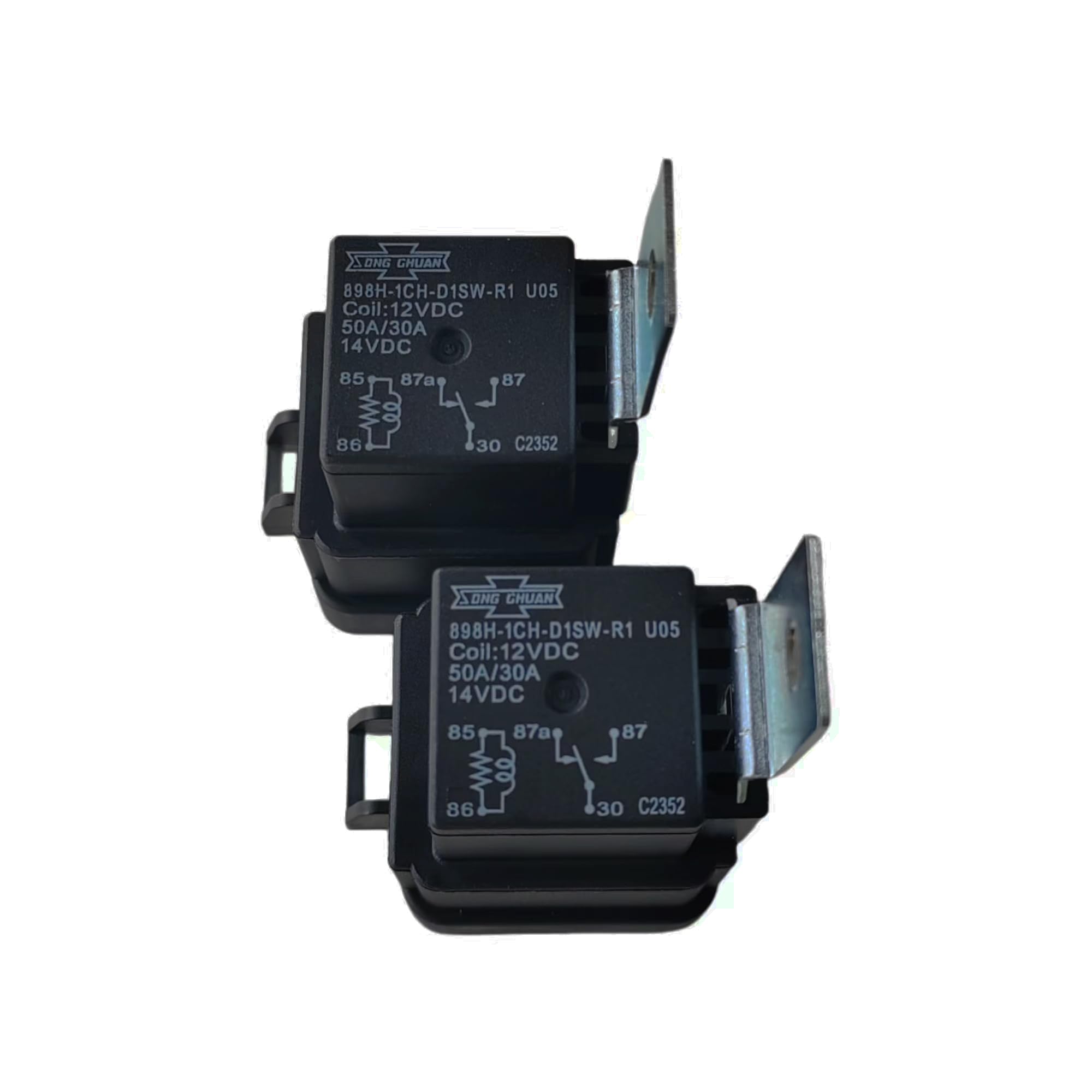 2pcs 898H-1CH-D1SW-R1 U05 12VDC 50A 5Pin Automotive Relay