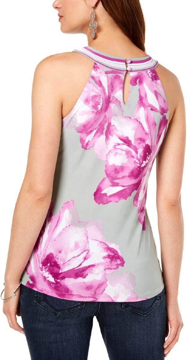 Floral Keyhole Halter Top - Image 2