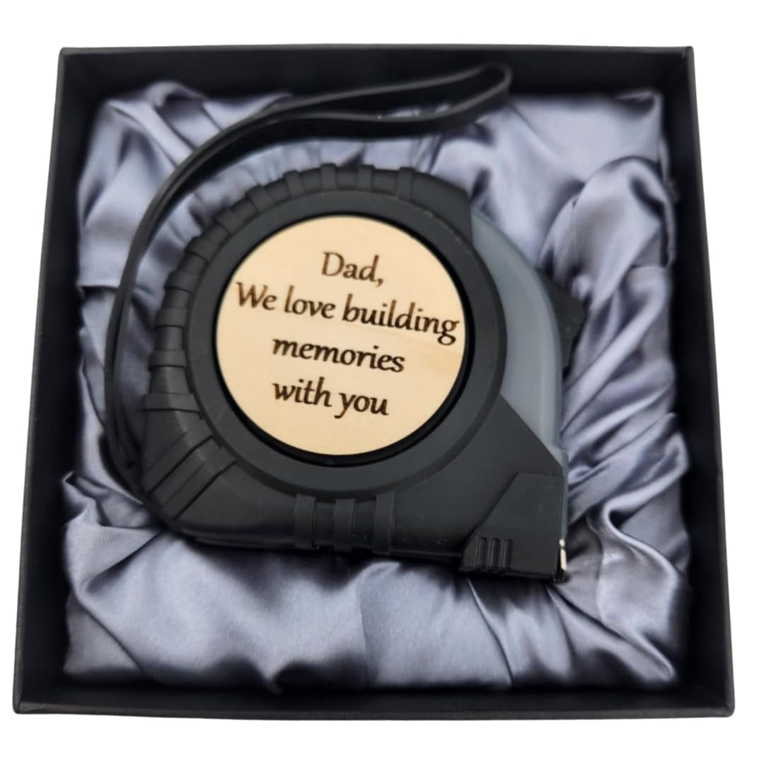 Father of The Bride Gifts from Daughter, Useful Gifts for Dad from Kids, Father Presents from Daughter Wedding, First Fathers Day Dad Gift, Building Memories with You Tape Measure (I Love)