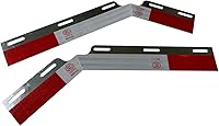 Vista 5 de Pair 24"x3" Angled Reflector Strips Mud Flap Hanger for Semi Truck Trailer Conspicuity Safety Caution Mudflap Hanger Reflector Top Plates with