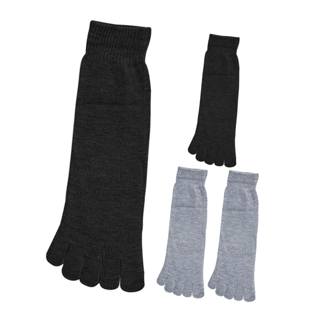 Ipetboom 2Pairs Individual Toe Cotton Socks Japanese Style Five Finger Design for Running Yoga Daily Wear with Breathable Comfort and Foot Health Benefits