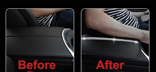 Miniatura 4 de Bling Bling - Funda para consola central de automóvil, cojín para consola de reposabrazos de piel sintética, con cristales brillantes, funda