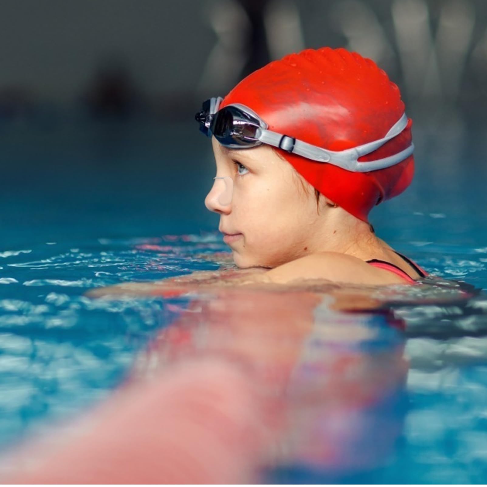 Toyvian Nasello da Nuoto Tappo per Il Naso da Nuoto Nasale Clip del Naso di Nuoto Tipo Filo Portanaso per Il Nuoto Tappi per Il Naso da Nuoto per Adulti Beige