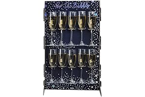 Navy and Iridescent Champagne Mimosa Party Drinks Wall Holder Stand