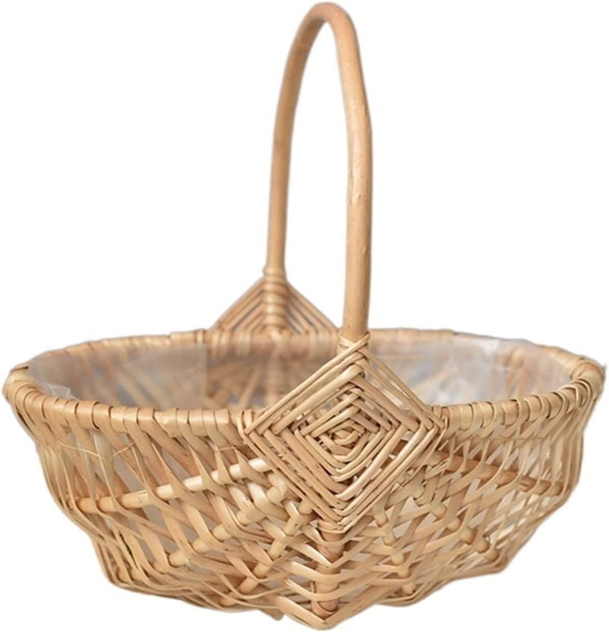Kosz Piknikowy Kemping Kosz Piknikowy Rattanowy Na Kwiaty Rustykalny Weselny Wielofunkcyjny Do Przechowywania Kreatywny Prezenty Organizacji Domu(31 * 22 * 30cm)