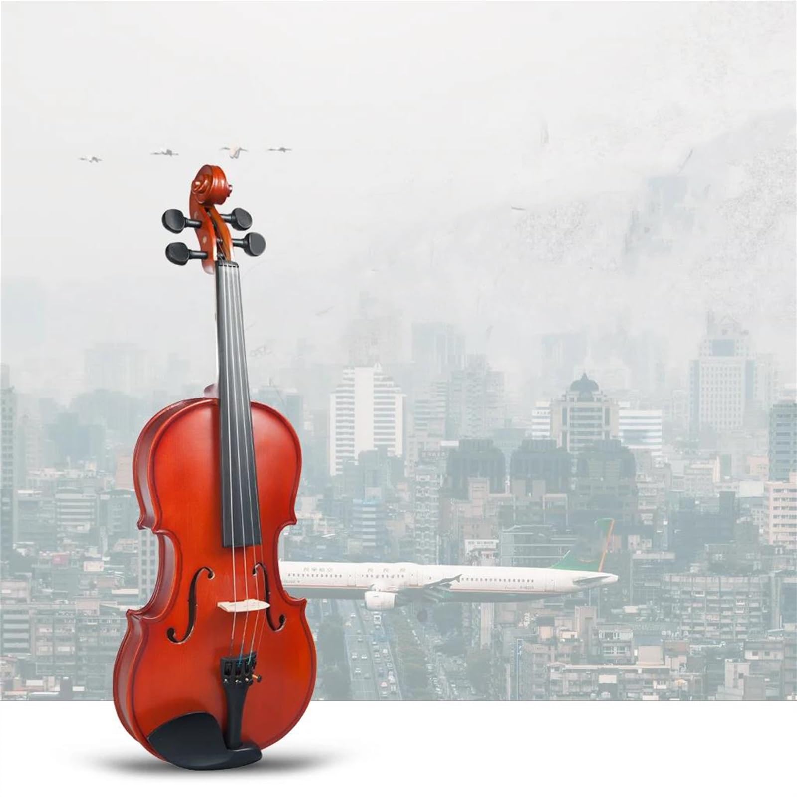 Violine 1/2 Natürliche Farbe Ahorn Holz Akustische Violine Mit Fall Brücke Bogen Saiten Musik Instrumente