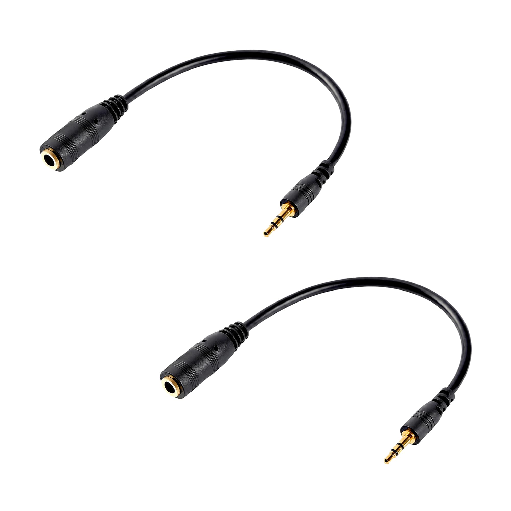 2.5mmオス-3.5mmメス 変換アダプタ 2個入り 3極TRS 金メッキ SLEIJAOOE