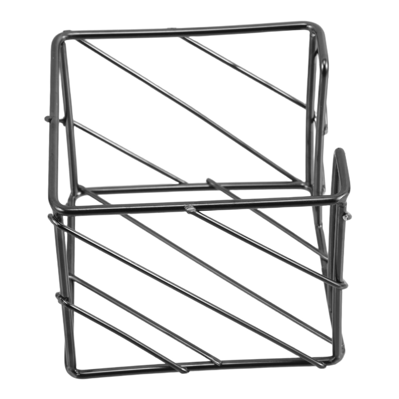 VILLCASE Black Metal Memo Pad Holder Modern Iron Desk Organizer for Notes Pens Paperclips Stylish Cube Design for Office Home School and Spacious Storage