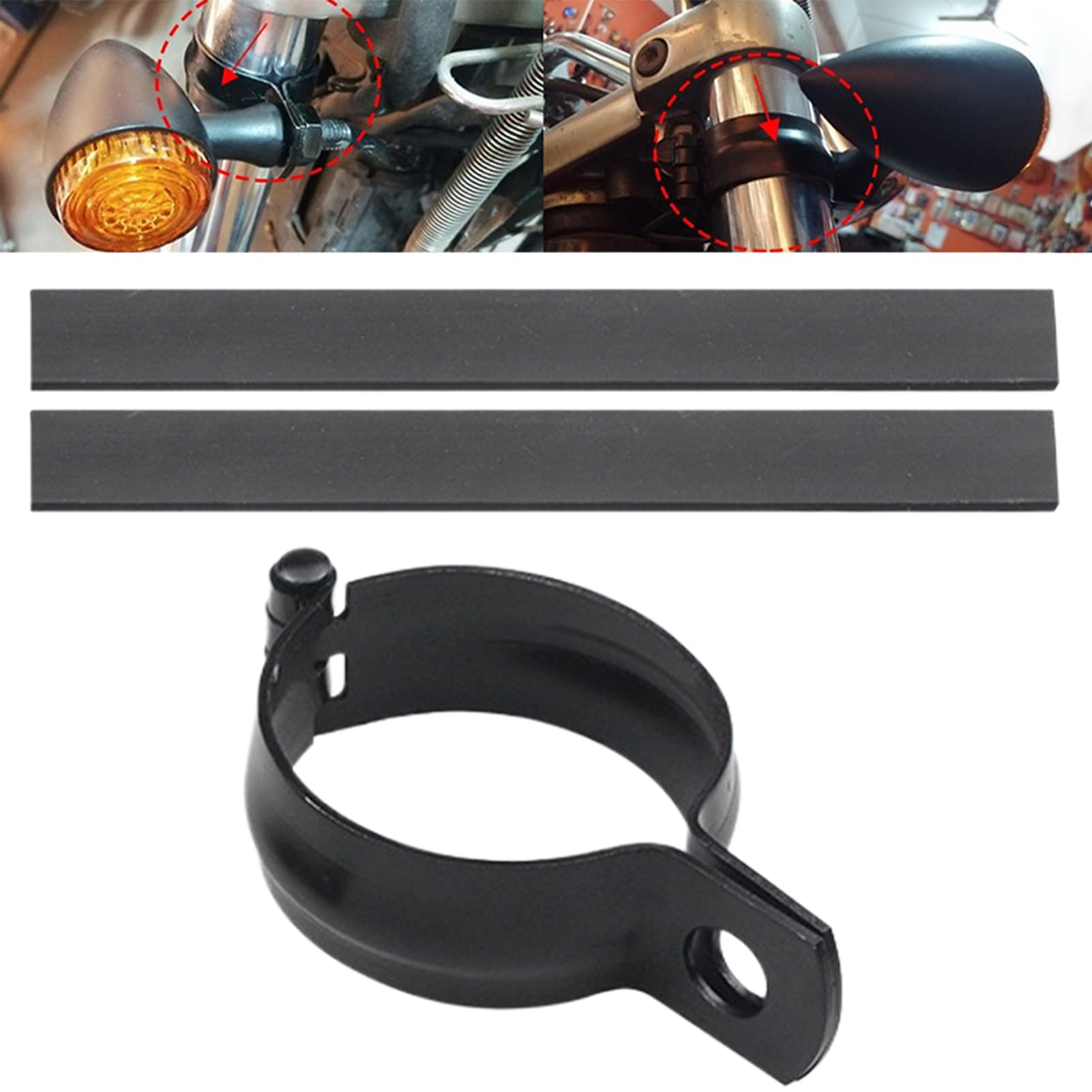 KVAEY Lot De 2 Supports De Montage Pour Phare De Moto, Support De Phare Antibrouillard En Alliage D'aluminium, Pince De Montage Réglable, Support De Montage Horizontal Et Vertical Pour Barre Lumineuse