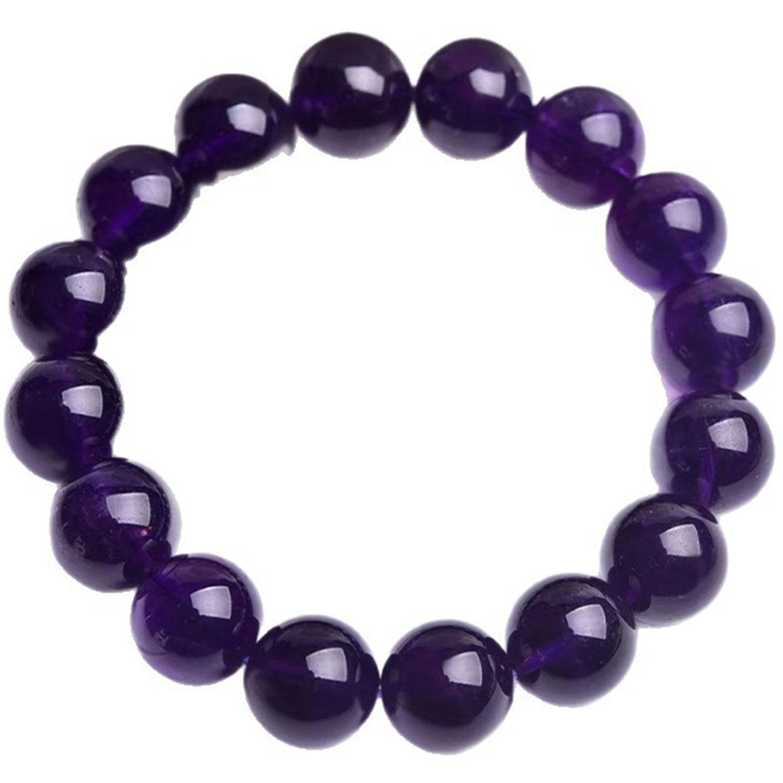 Bracciale con Ametista Naturale Fatto a Mano, Amore Amicizia Protezione Pietra di Cristallo Braccialetti con Ametista Spirituale, Affari Denaro Ricchezza Prosperità Buona Fortuna,2a,10MM
