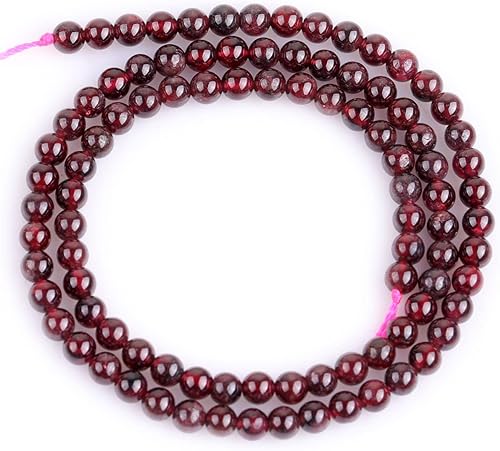 Miniatura 42 de JOE FOREMAN Cuentas de granate para hacer joyas, piedras preciosas naturales, semipreciosas, 0.472 in, redondas, esmeriladas, mate, envejecidas, 15