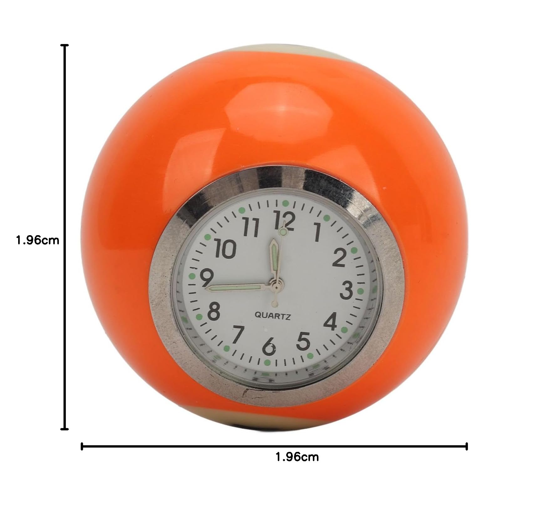 Horloge de Table, Horloge de Table en Forme de Boule en Résine, de Billard, Réveil, Décorative pour Bar, Maison, Camping-Car, Chevet
