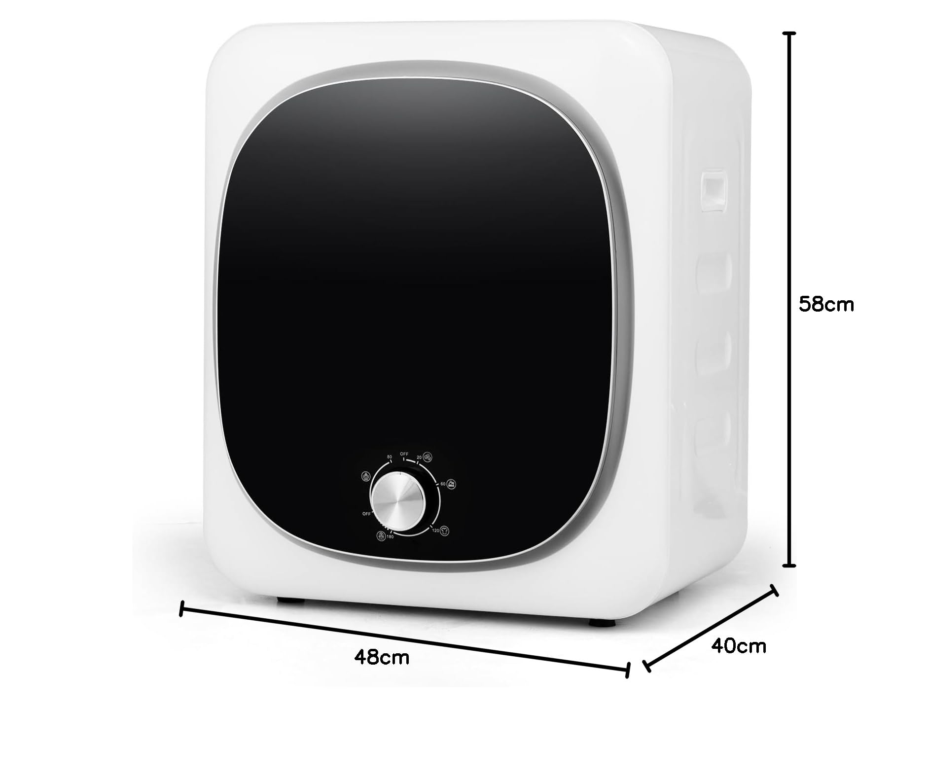 GOPLUS Sèche Linge 4KG 800W 5 Programmes Évacuation Protection Surchauffe Filtration Multiple Électrique