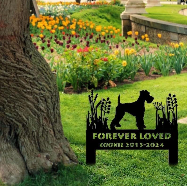 Personalized Cavalier King Charles Spaniel Memorial Stake – Pet Grave Marker with Metal Stake – Dog Loss Garden Tribute (Cavalier King Charles Spaniel Memorial Stake)