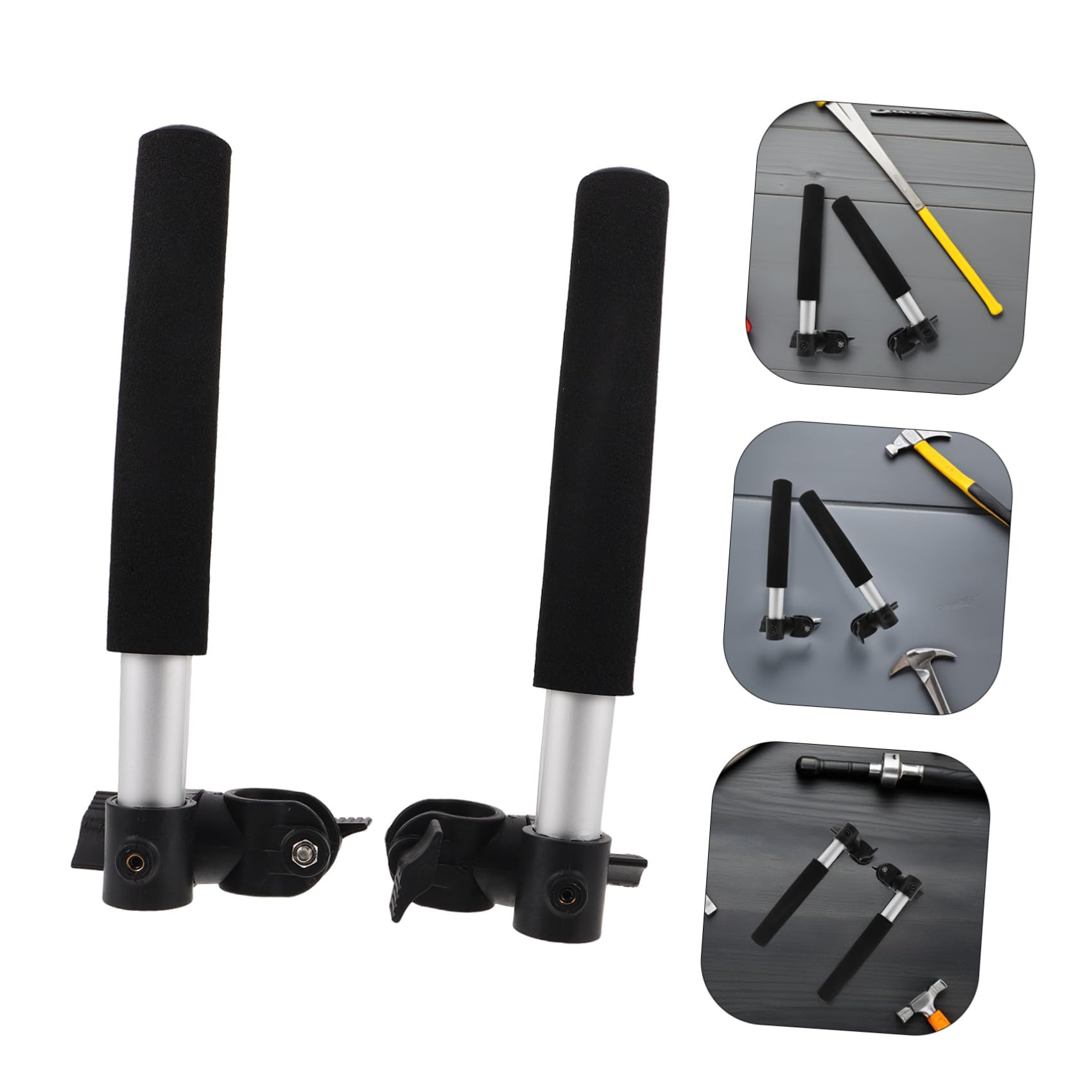 Extensor de Manijas para Silla de Ruedas de Acero Inoxidable, Par de Barras de Empuje Aplicables de 27,5 Cm, Repuestos para Personas Mayores y Cuidadores, Accesorio Ergonómico