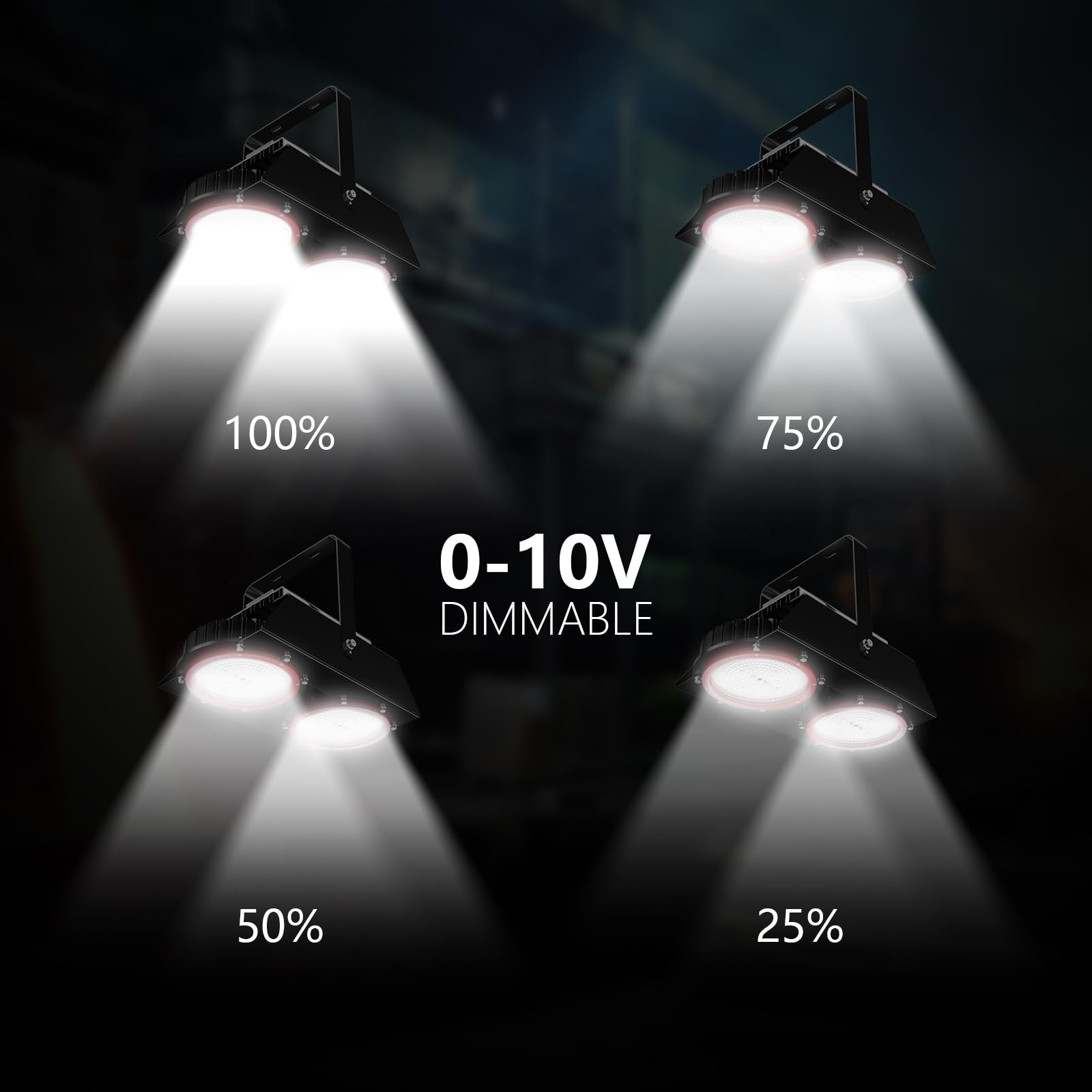 200W LED High Bay Light 70 C 158 F Heat Resistant 28000LM 5000K 0-10V Dimmable High Temperature LED — view 4