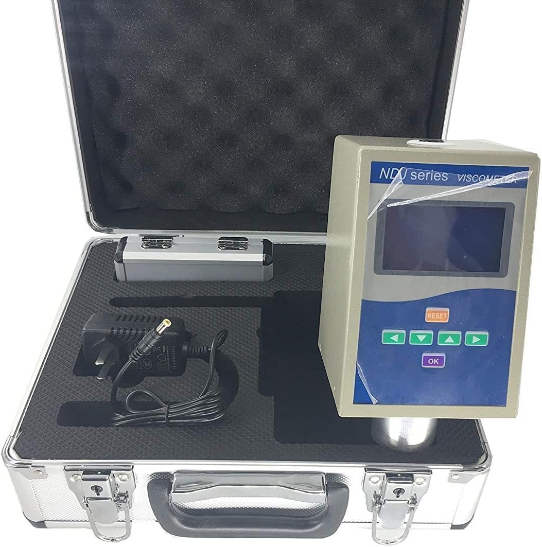 Lab Viscometers Digital Rotary Viscometer Viscosity Tester with 4 kinds of Rotors (1, 2, 3, 4) Range 1～1×10^5mPa.s Widely Used in Oil Paints Plastics Food Paint