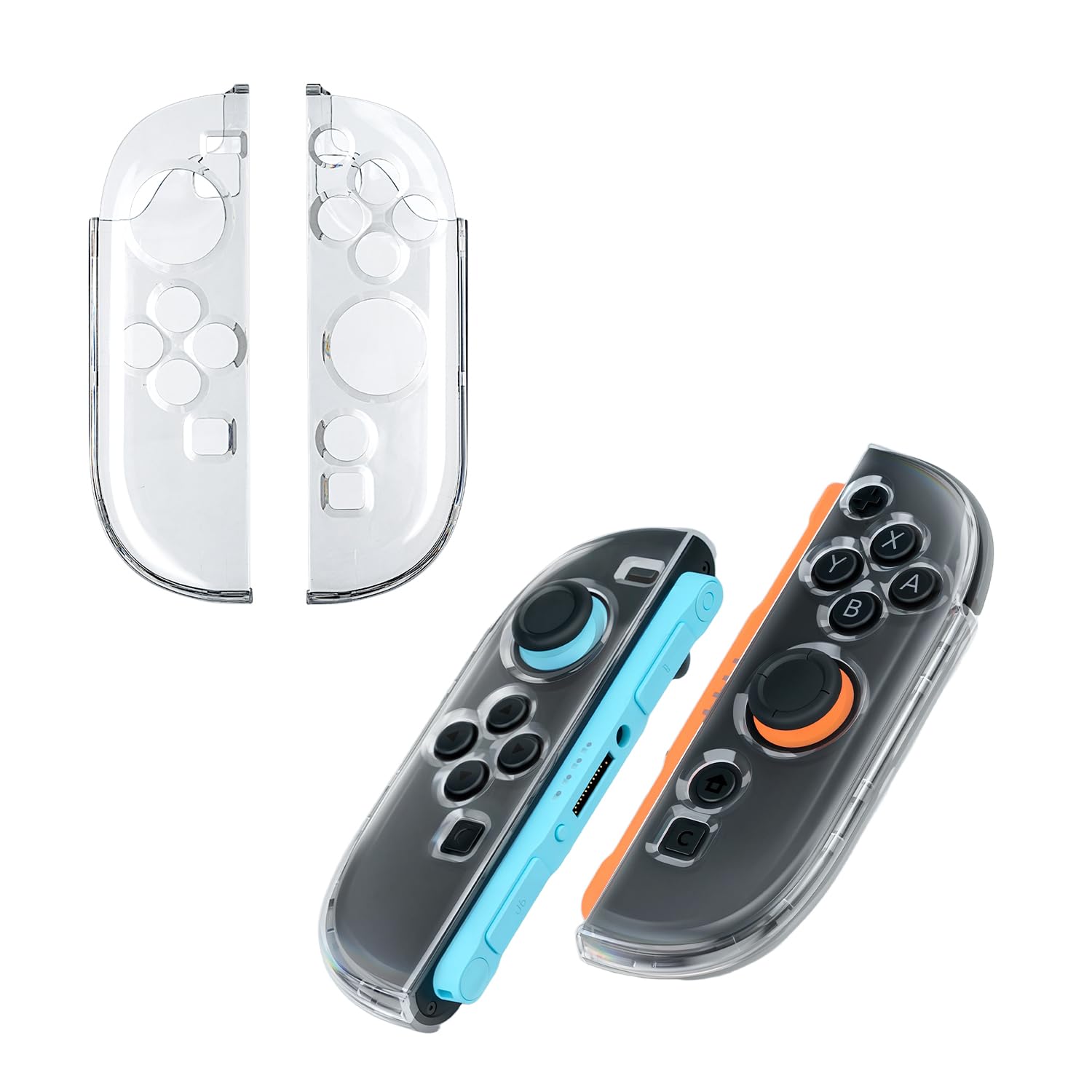 Mcbazel Funda Protectora Transparente de TPU para Nintendo Switch 2 Joy-con, Funda Transparente Resistente Compatible con Nintendo Switch 2 Joy-con
