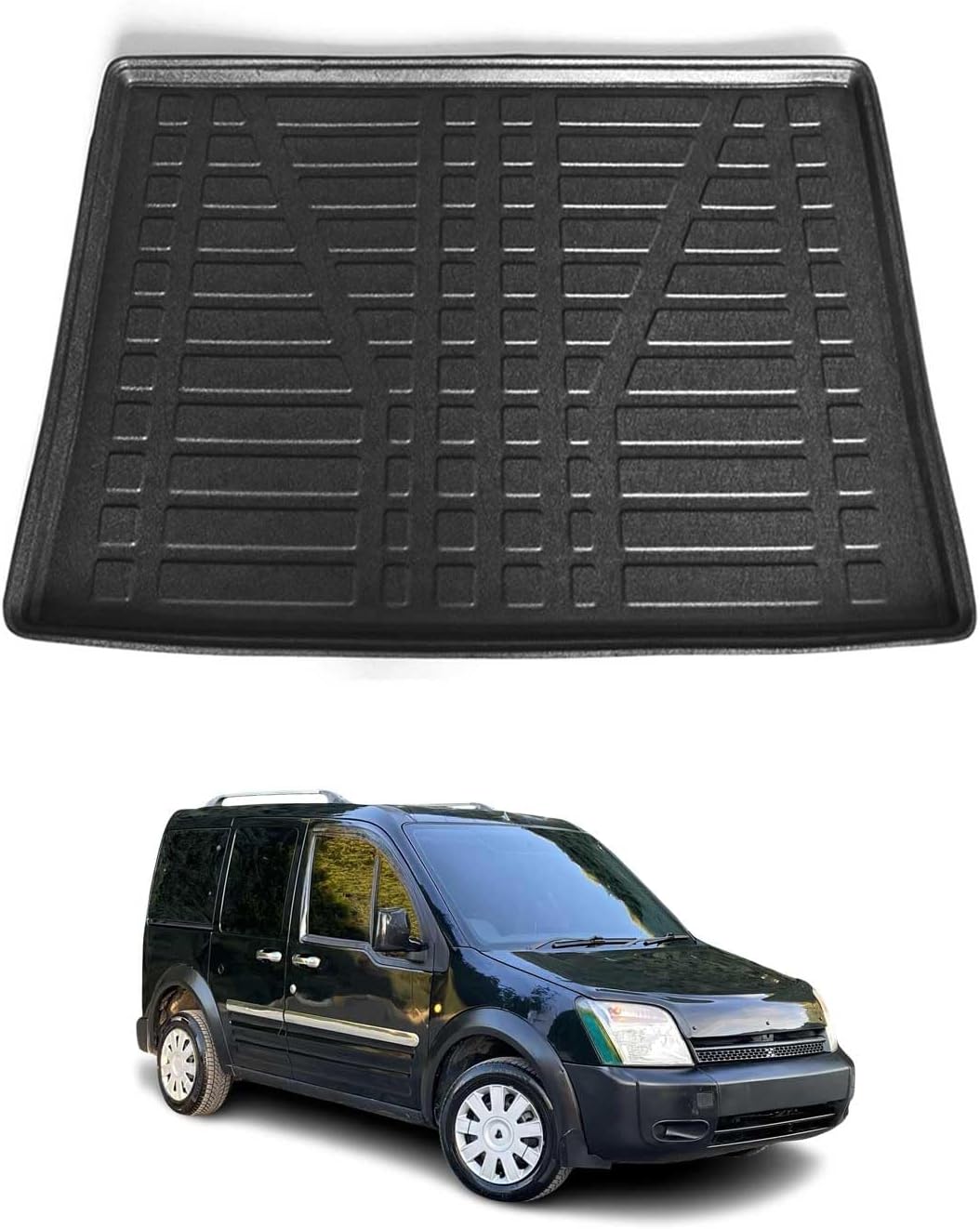 OMAC Cargo Mats Liner for Ford Transit Connect 2010-2013 Behind 2nd Row Black
