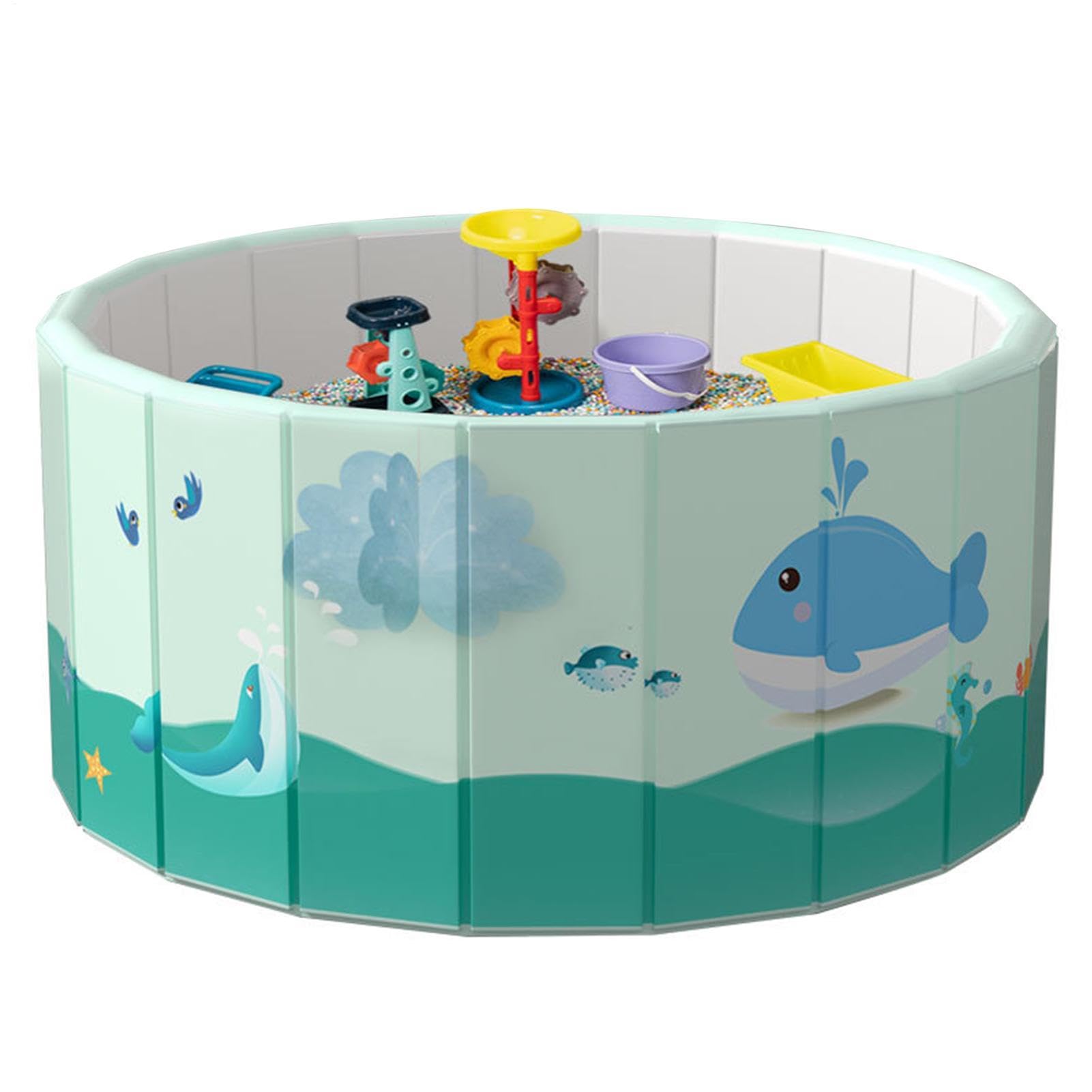 Foldable Non-Inflatable Outdoor Swimming Pool | Interactive Portable PVC Swimming Pool for Pets Dogs and for Outdoor Use Garden Patio Summer Party Outdoor Adults