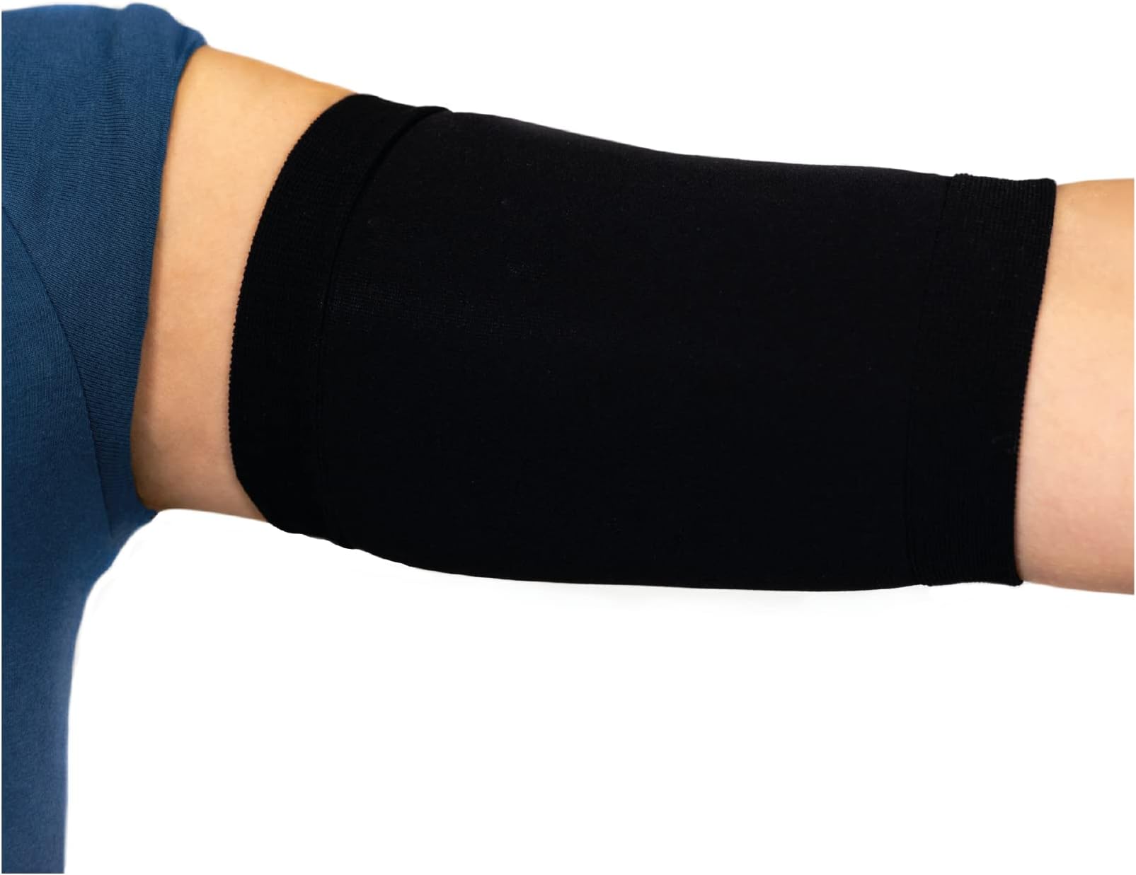 Coverpicc PICC Line Cover – Fashionable Upper Arm Cover – Soft, Microfiber Arm Sleeve to Protect PICC Lines, Black, Size Large