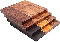 Vista 5 de IECAP LLC Paneles de madera a espejo de madera de palo negro africano para mango de cuchillo – Materiales para mango de cuchillo – Escalas