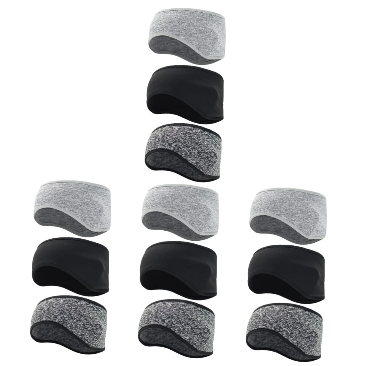 Toyvian 4 Ensembles Sangle De Cheveux De Protection De L'oreille Bandeau Noir Bande pour Hommes Bandeau d'exercice Fleuve Bordé Hommes Sports d'hiver Polyester 3 Pièces * 4