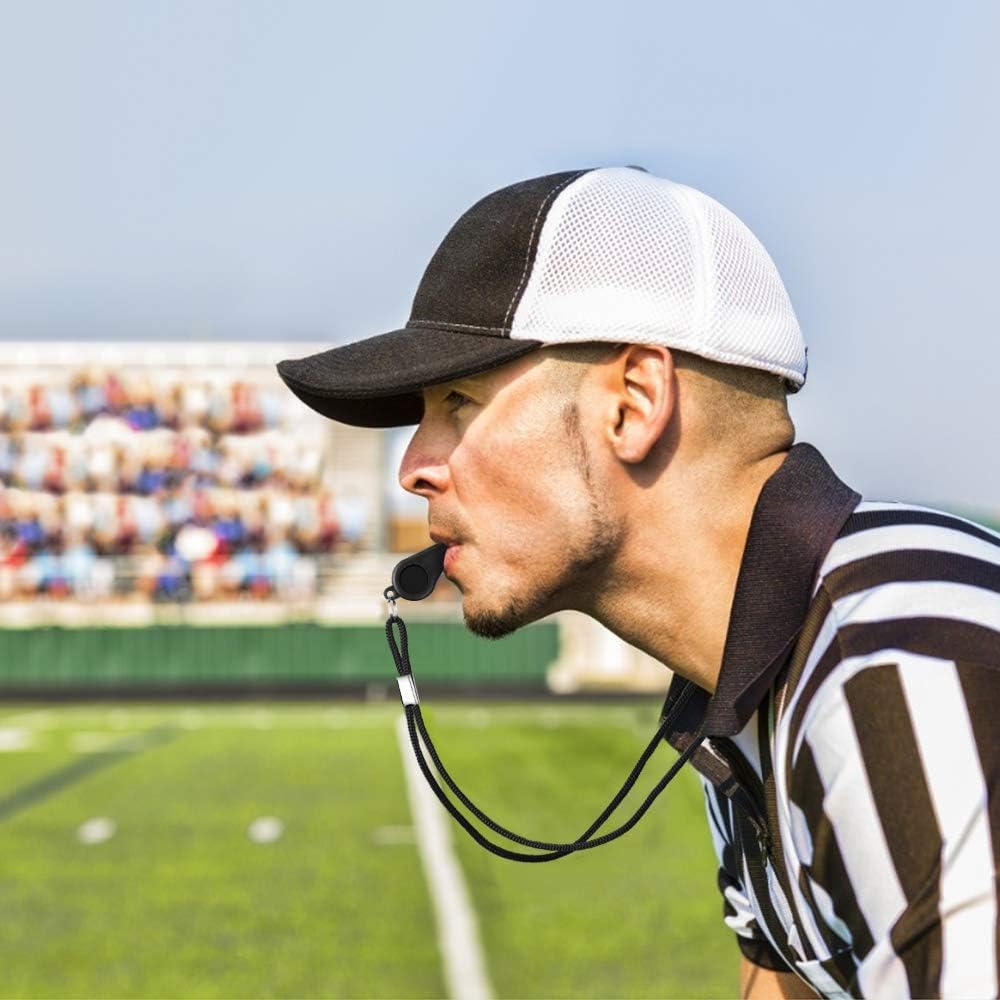 Seakii 24 Pack 120dB Loud Referee Whistles with Lanyards - Heavy-Duty Black Sports Whistles for Coaches, Referees, and Team Events - Image 6