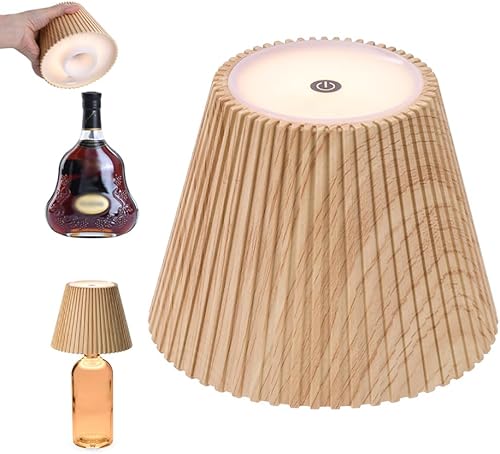 Miniatura 9 de WILIT Persianas inalámbricas para lámpara de mesa, luces de barra de brillo de 3 niveles para bar en casa, lámpara inalámbrica recargable para