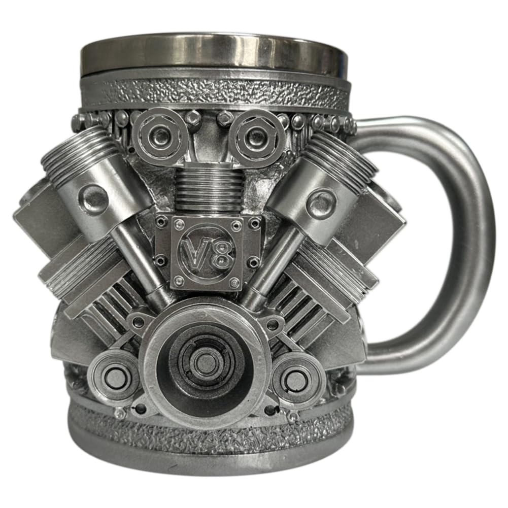 CTRLZS Stainless Steel Coffee Mug Engine Stainless Steel Mug Car Engine Ceramic Coffee Mug V8