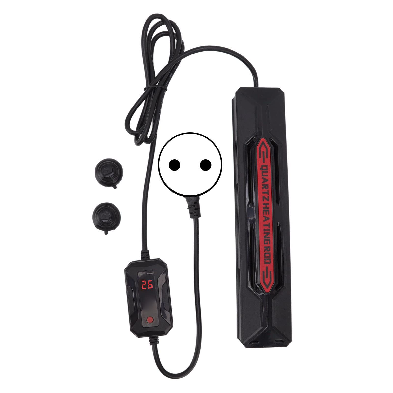 Calentador de Acuario de 800 W con Pantalla LED de Temperatura, Agua Salada Marina Y Agua Dulce Sumergible Calentador de Acuario a Prueba de Explosiones Varilla de Calefacción de Cuarzo para Acuario