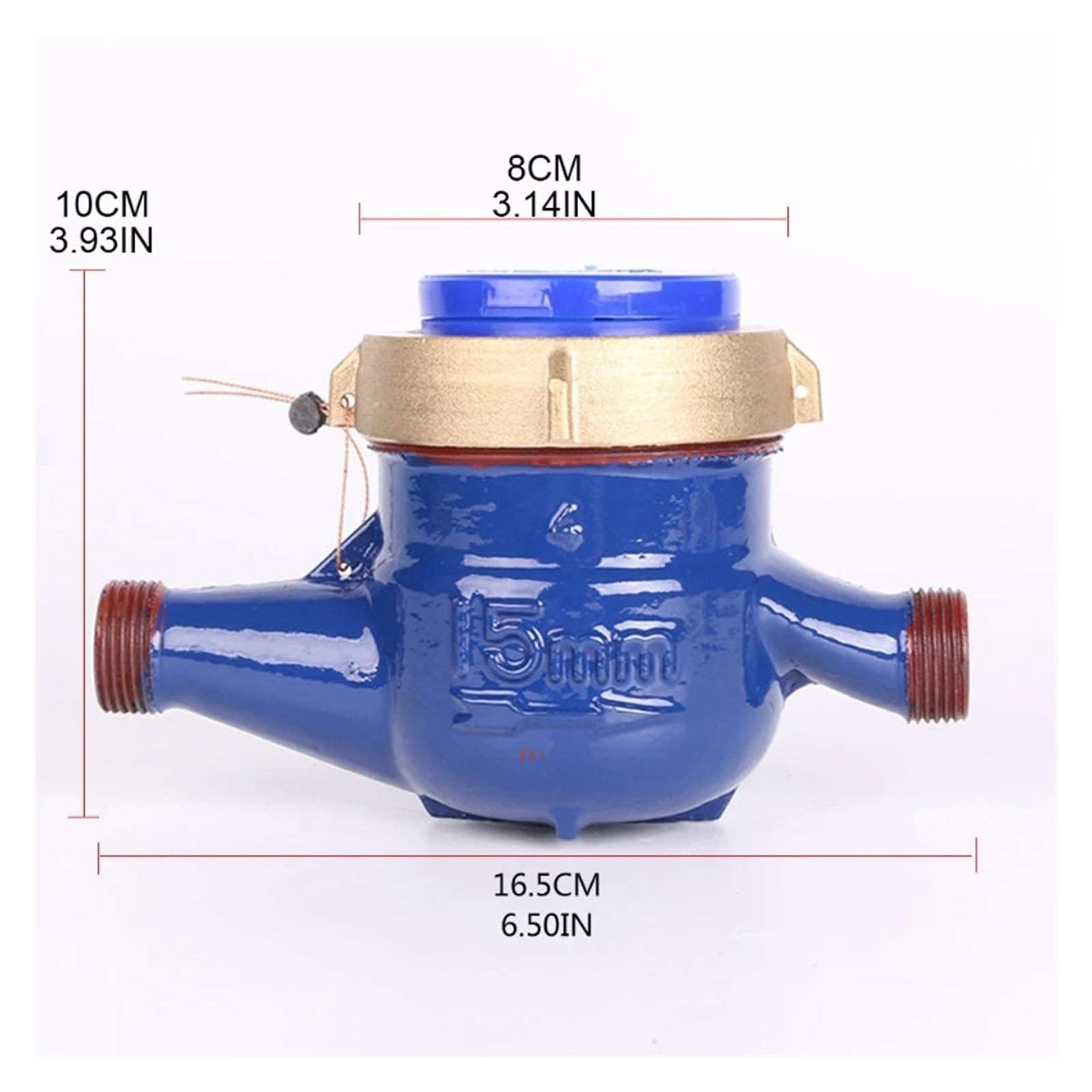 Flow Sensor Meter Digital Pipeline Water Flow Water Meter Heavy Duty Brass Flow Measure Tap Cold Water Meter Home Garden Wet Table Measuring Tools Water Measurement