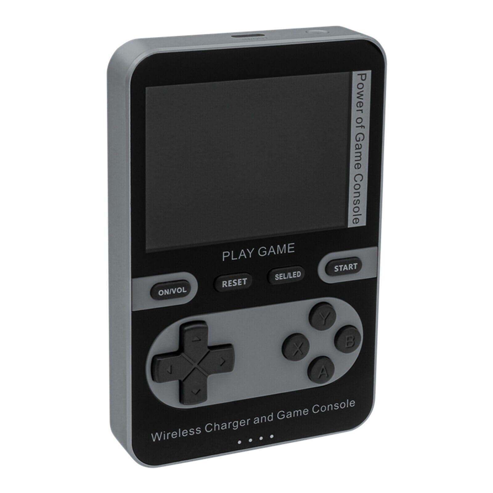 Kastar 2 in 1 Handheld Video Game Console Built-in 500 Classic Mini Games with 5000mAh Battery Pack Magnetic Power Bank Wireless Charger Max 15W【Color