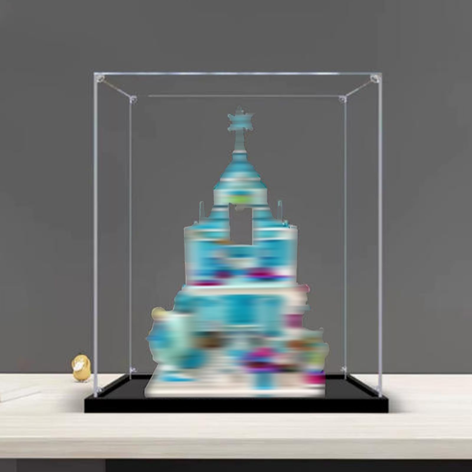 Acrylic Display Case Compatible with Lego 43172 Ice Castle Model, Dustproof Transparent Storage Box, Compatible with Lego 43172 (Model Not Included) (2mm)