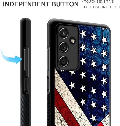 Miniatura 9 de DJSOK Funda compatible con Samsung Galaxy A14 5G, diseño moderno de bandera estadounidense, diseño de patrón de lujo para hombres, niños y niñas,