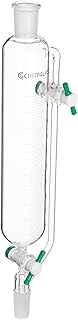 Chemglass CG-1718-04 Glass Cylindrical Style Graduated Addition Funnel, with 4mm PTFE Stopcock, 500mL Capacity